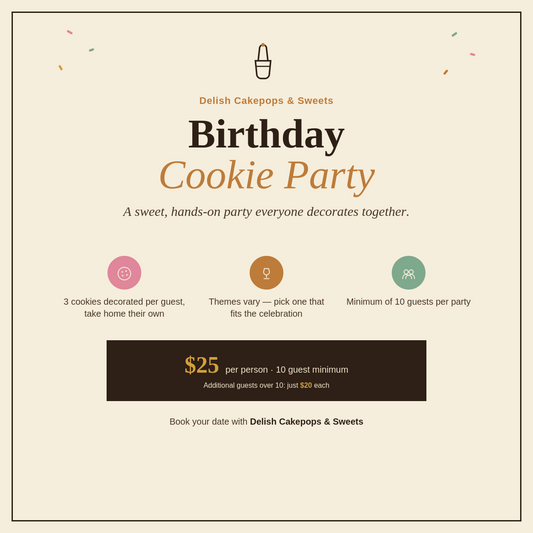 Private Cookie Decorating Event
